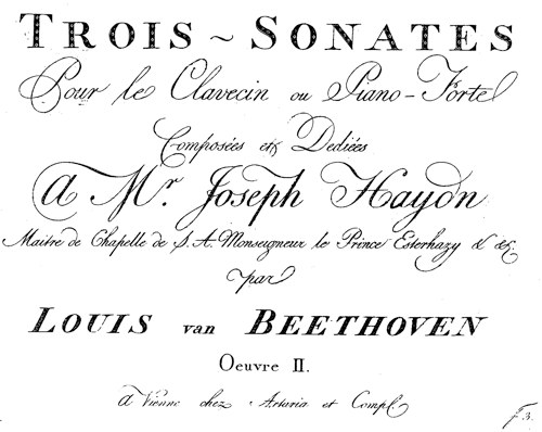 Beethoven 3 Sonatas for harpsichord or pianoforte