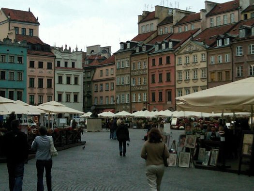 At the main square in Warsaw's "Old Town"