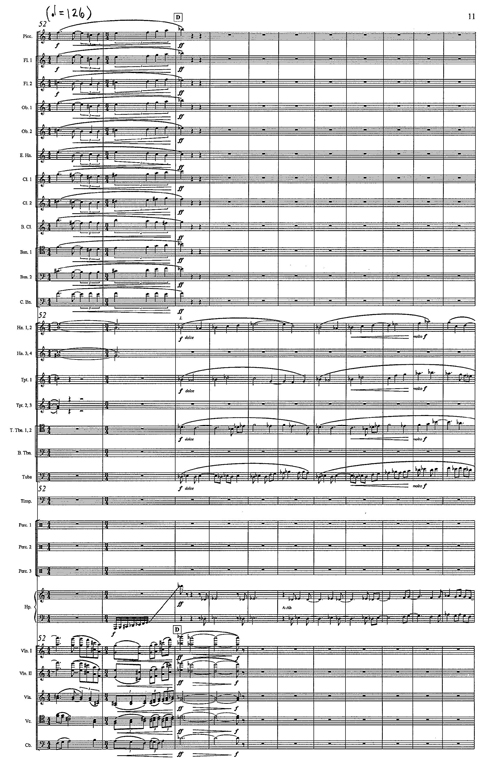 Shen Yiwen Orchestral Score Excerpt