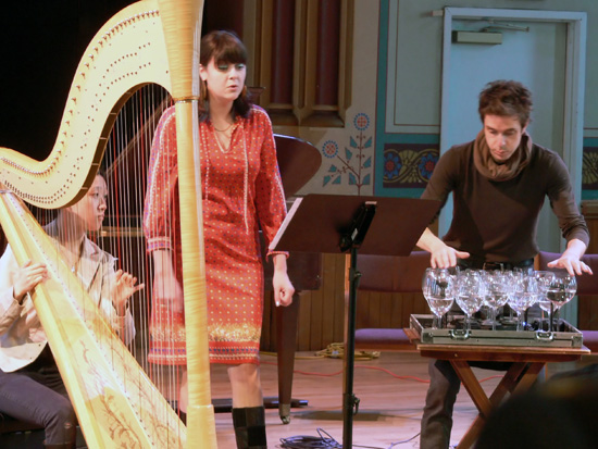 Anne Rhodes, soprano; Johnny Rogers, wineglasses; Maura Valenti, Harp playing Anthony Braxton's Compositions 256 and 307
