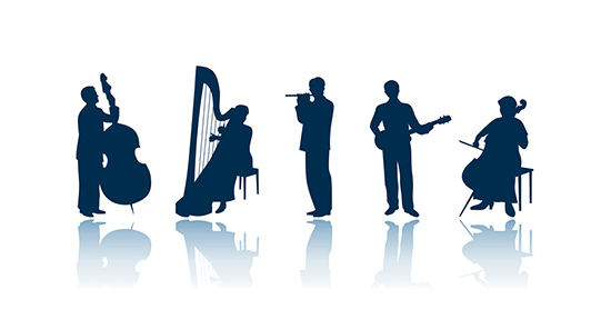 Musician silhouettes
