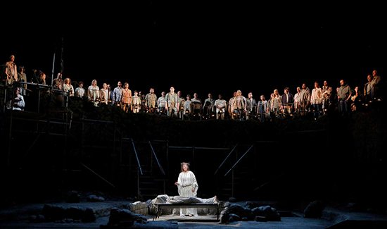Sasha Cooke as Mary Magdalene with the San Francisco Opera chorus in the background Photo by Cory Weaver/San Francisco Opera