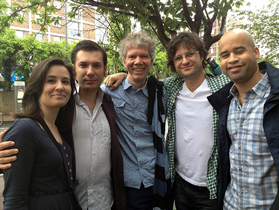 Mischa with orchestra members in Paris