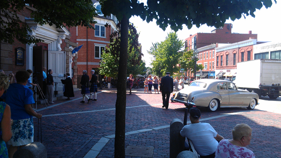 Busy streets in Portsmouth, NH