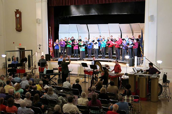 Monadnock Music Artistic Director Gil Rose conducts an American gamelan ensemble and the Monadnock Festival Singers in Lou Harrison's La Koro Sutro on Saturday, July 27 at the Peterborough Town House.