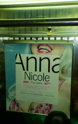 Anna Nicole poster on Subway