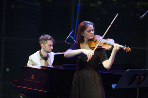 Stephen Feigenbaum performing his Elegy for violin and piano with Jessica Oddie
