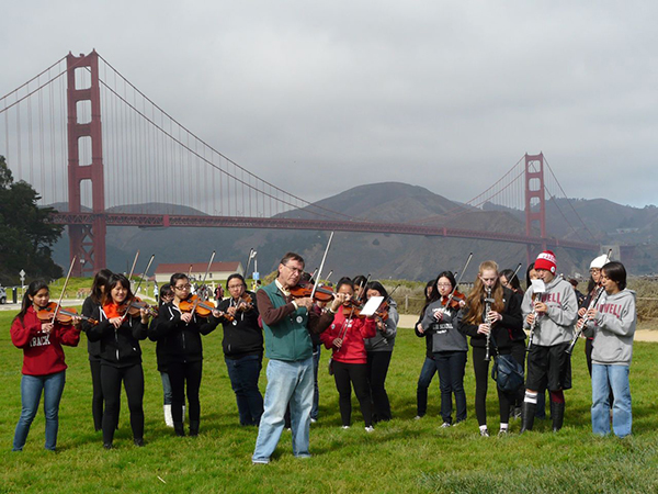 Lowell High School Orchestra, led by San Francisco Contemporary Music Players violinist Roy Malan
