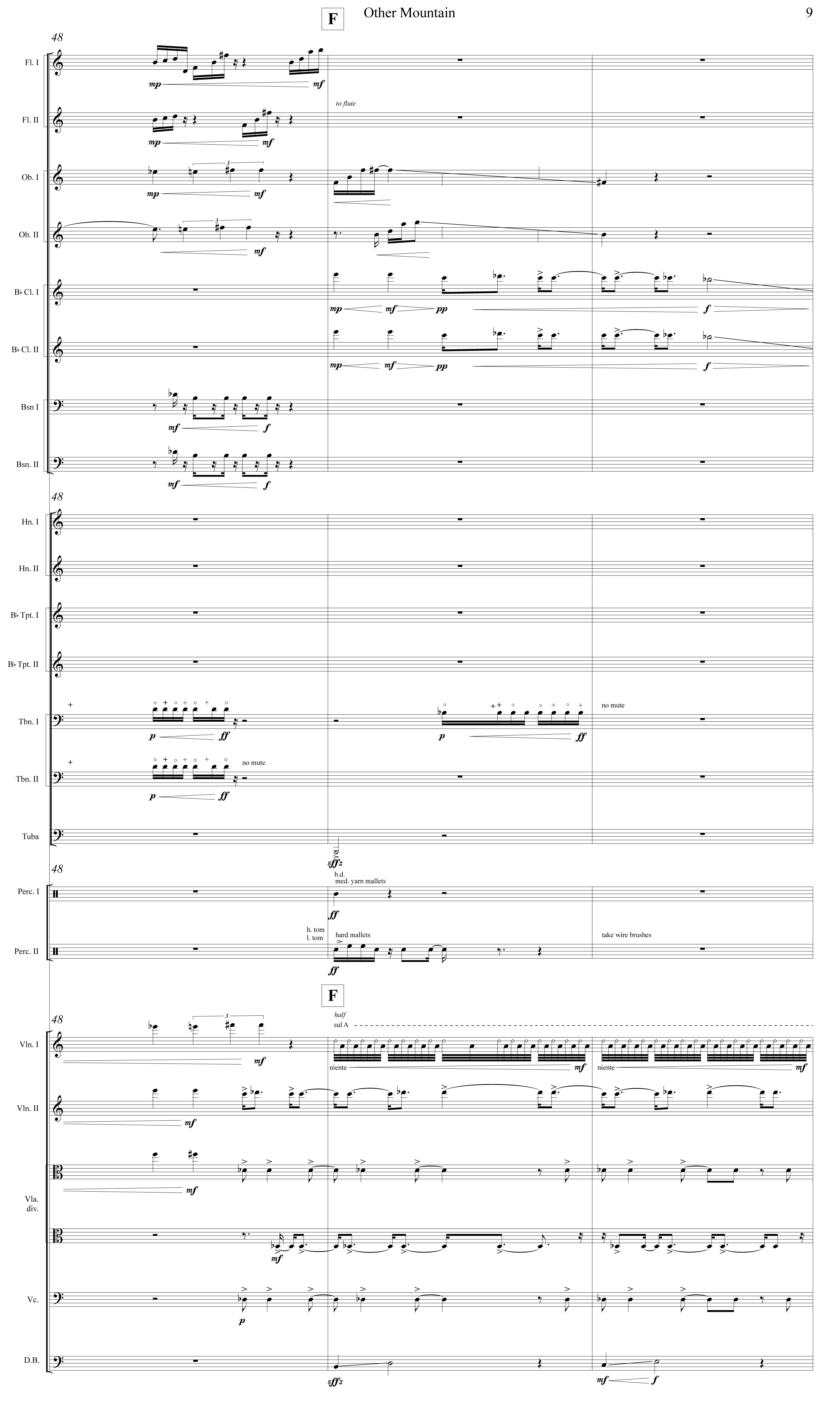Other Mountain orchestral score excerpt