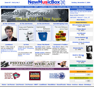 NewMusicBox in 2004