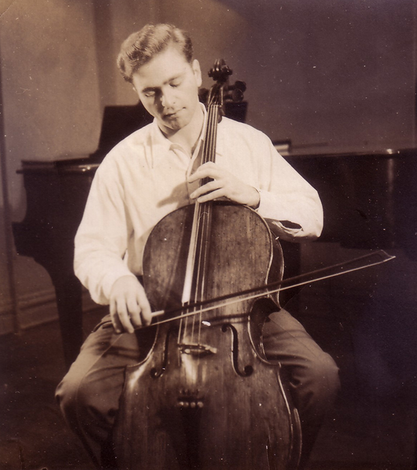 Seymour Barab playing the cello