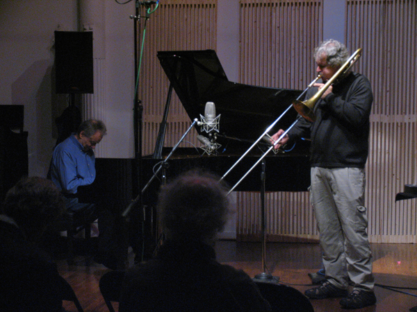 Borah Bergman on piano and Jim Staley on trombone
