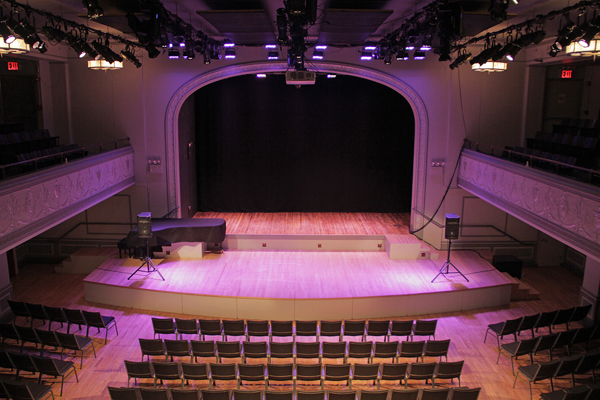 The stage of Roulette photographed from the balcony