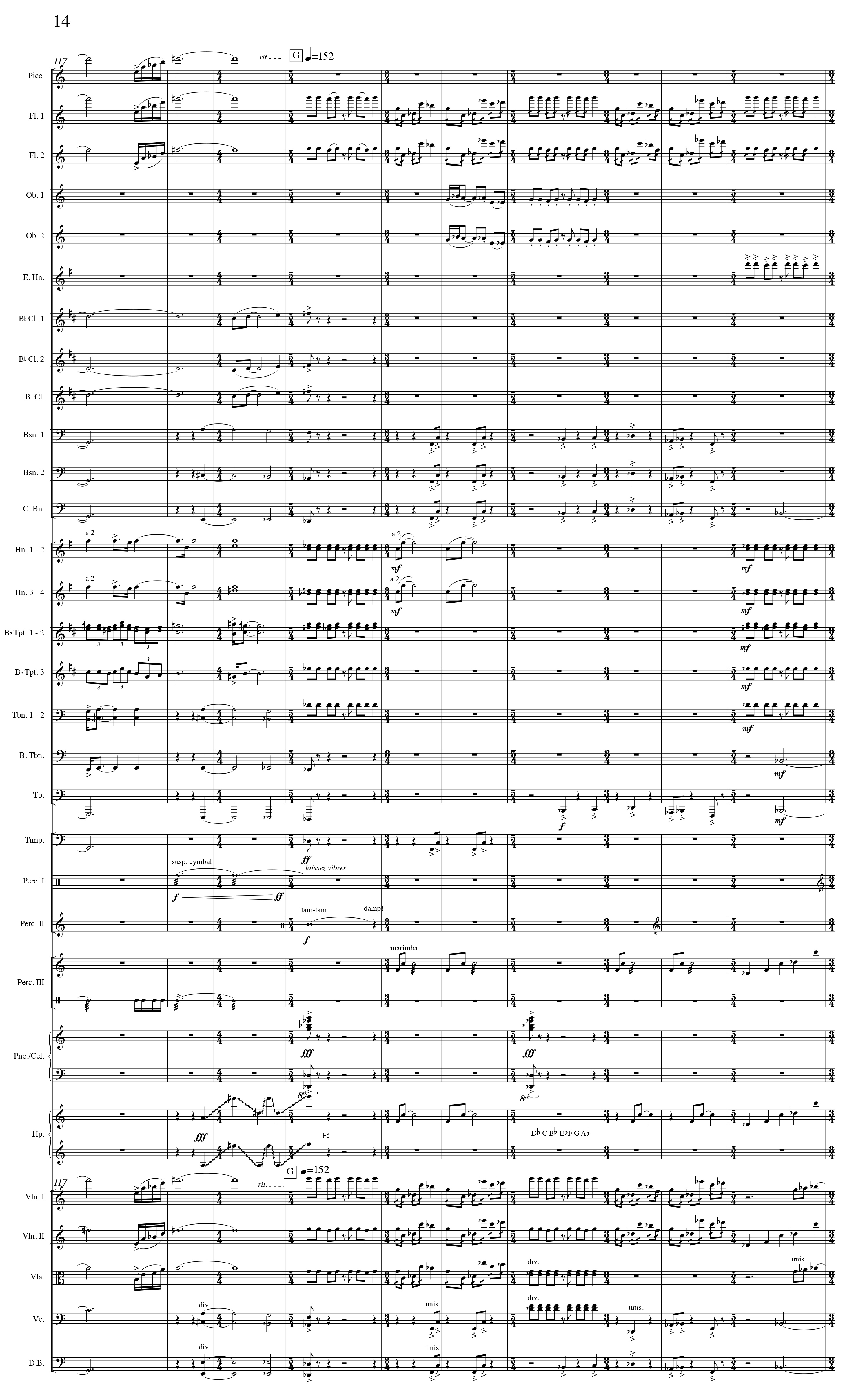 Score sample from Sukkot Through Orion’s Nebula by James Lee III