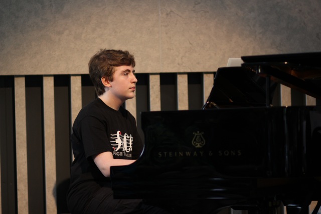 Zachary Detrick playing at the New York Philharmonic Biennial.