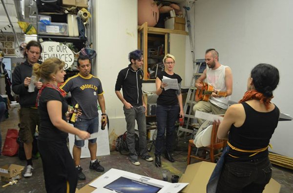 Carr working with Occupy musicians