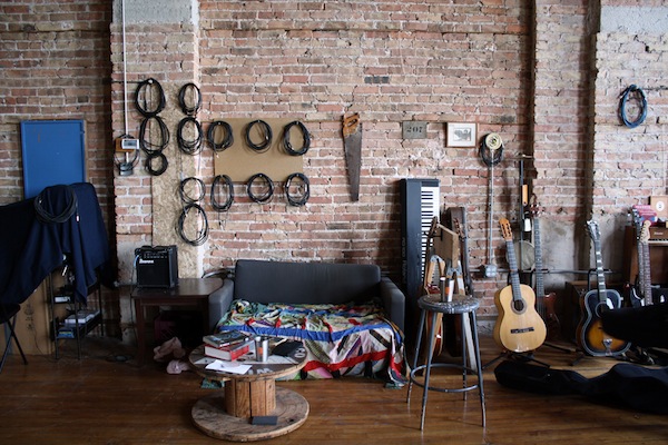 A studio shared by eight Chicago musicians.