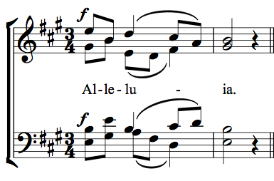 musical setting of Alleluia 