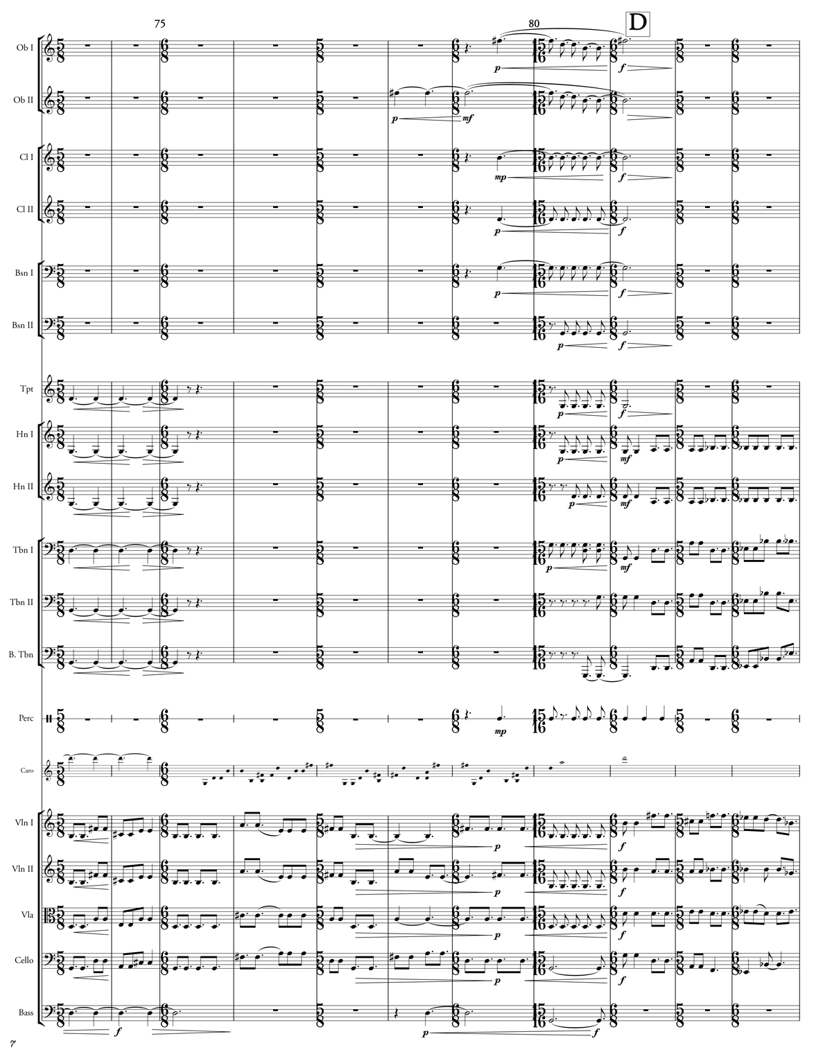 A passage from Caroline Shaw's orchestral score for Lo