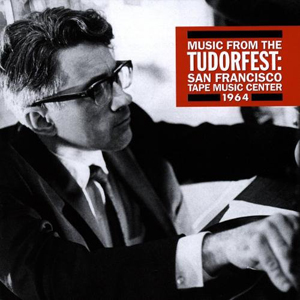 The cover of the CD booklet for New World Records' Tudorfest featuring a photo of David Tudor wearing a jacket and tie 