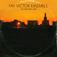 Th CD cover for Fay Victor's Freesong Suite, which is a twilght photo of an urban landscape, emulates the cover of an LP packed too tightly on a shelf
