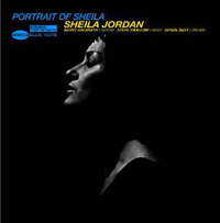 The LP cover of A Portrait of Sheila featuring a photo of Sheila Jordan in profile