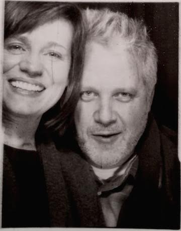 The composer and her husband, Bob Hullinger, in a photobooth this winter.
