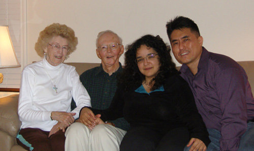 Anita and Leslie Bassett with Gabriela Lena Frank and Paul Yeon Lee