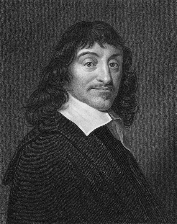 Rene Descartes (1596-1650). Engraved by W.Holl and published The