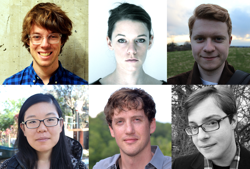 The six 2016 CAPTIVATE composers (top row, left to right then bottom row): Daniel Schlosberg, Jenny Beck, Michael Small, Carolyn Chen, Patrick Harlin, and Ryan Chase. (Photos courtesy of Dworkin and Company)