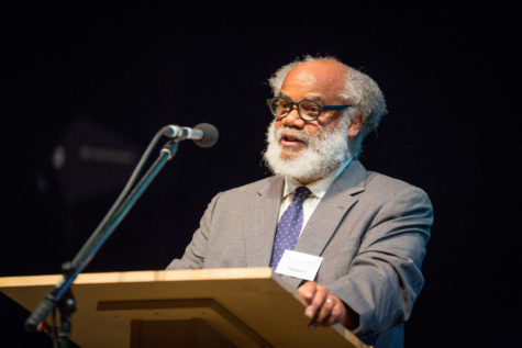 Jeffrey Mumford during his speech at the BBC Radio 3’s Diversity and Inclusion in Composition Conference. Photograph © by Guy Levy, courtesy BBC.