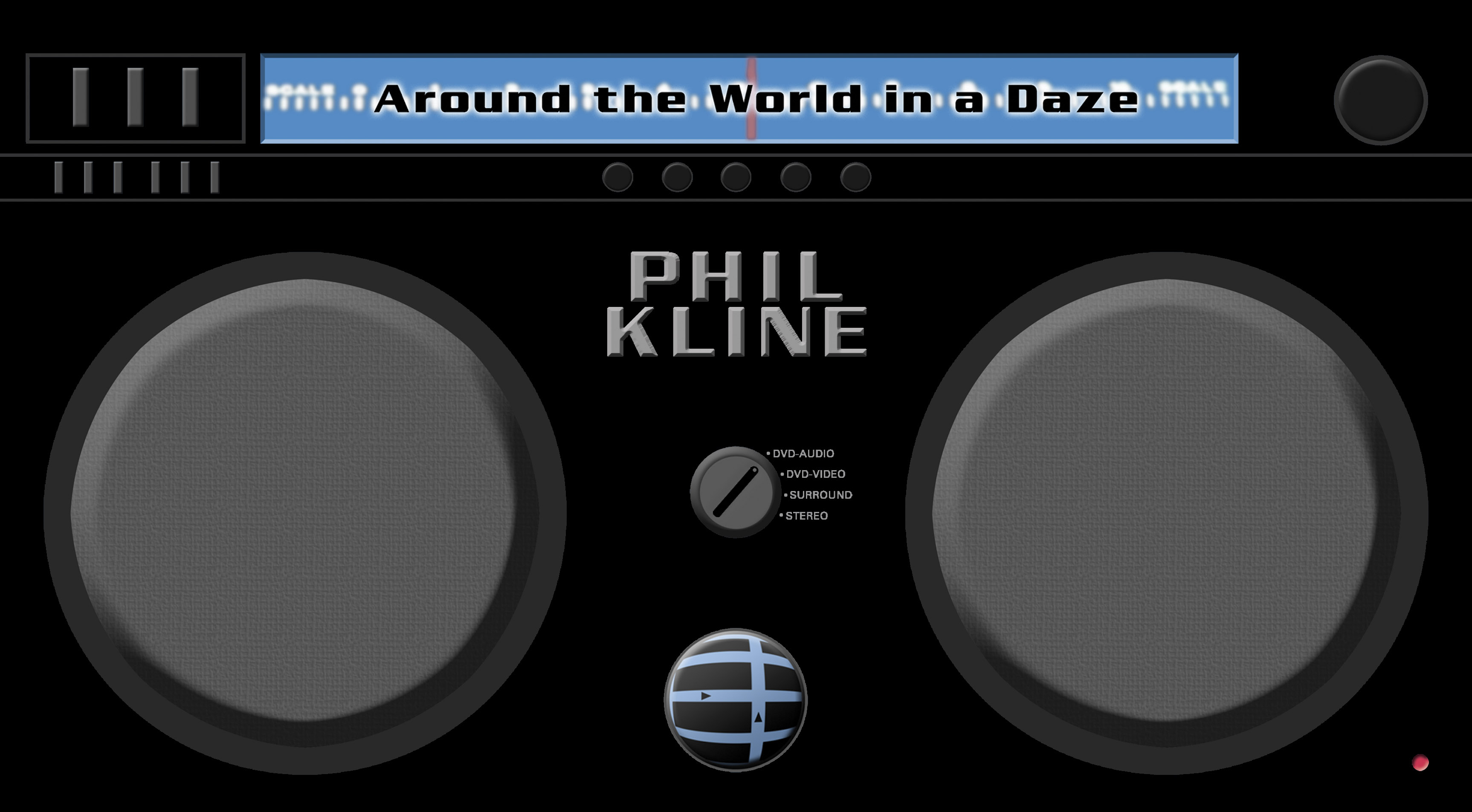 The oversized cover for Phil Kline's Around the World in a Daze which looks like a boombox.