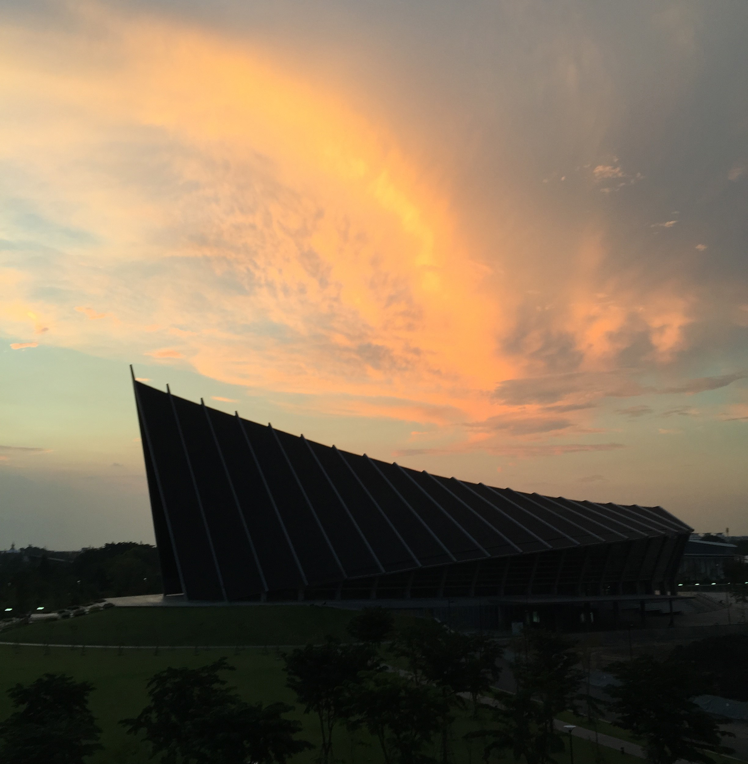 A twilight view of Mahidol University.
