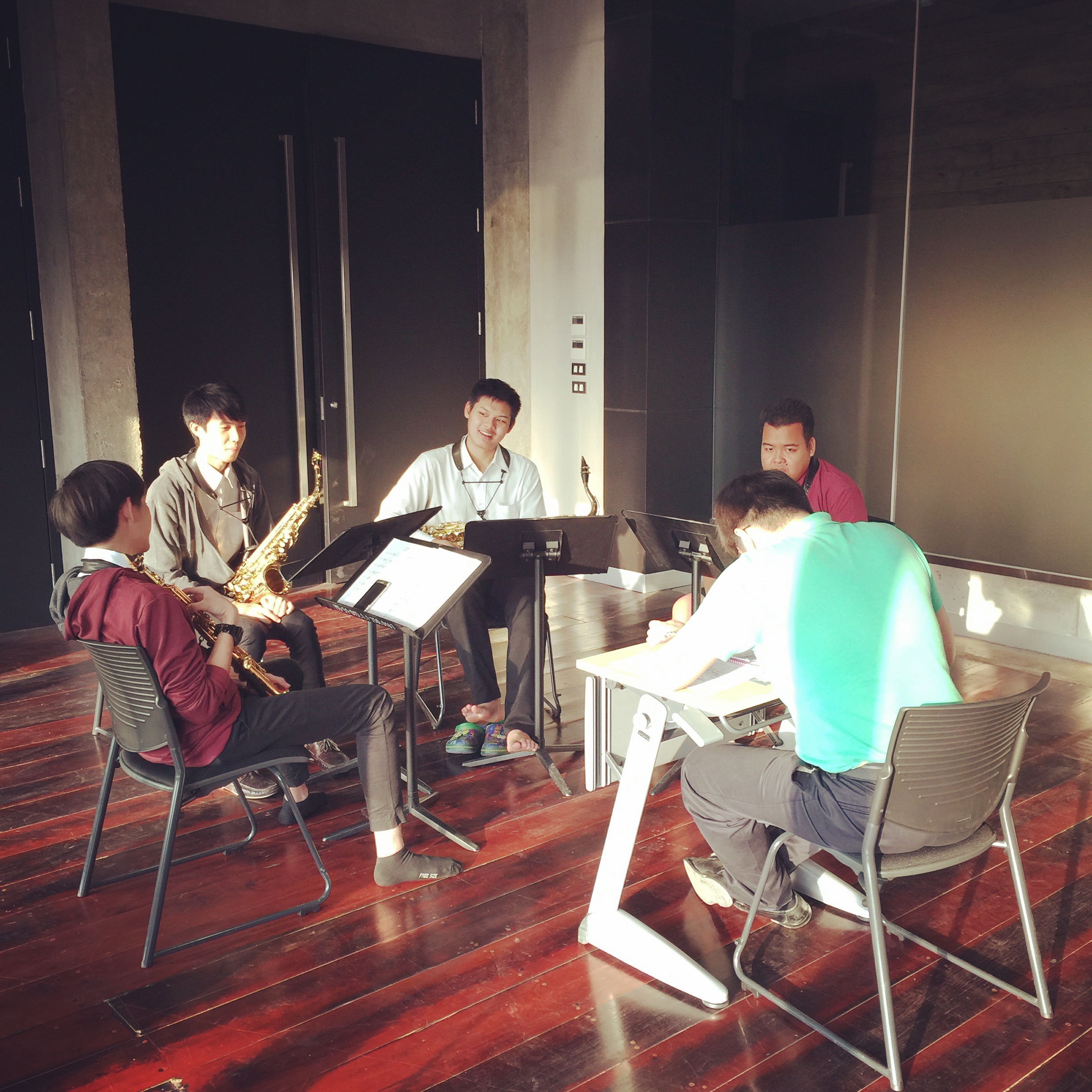 Student musicians rehearsing at Mahidol University’s College of Music