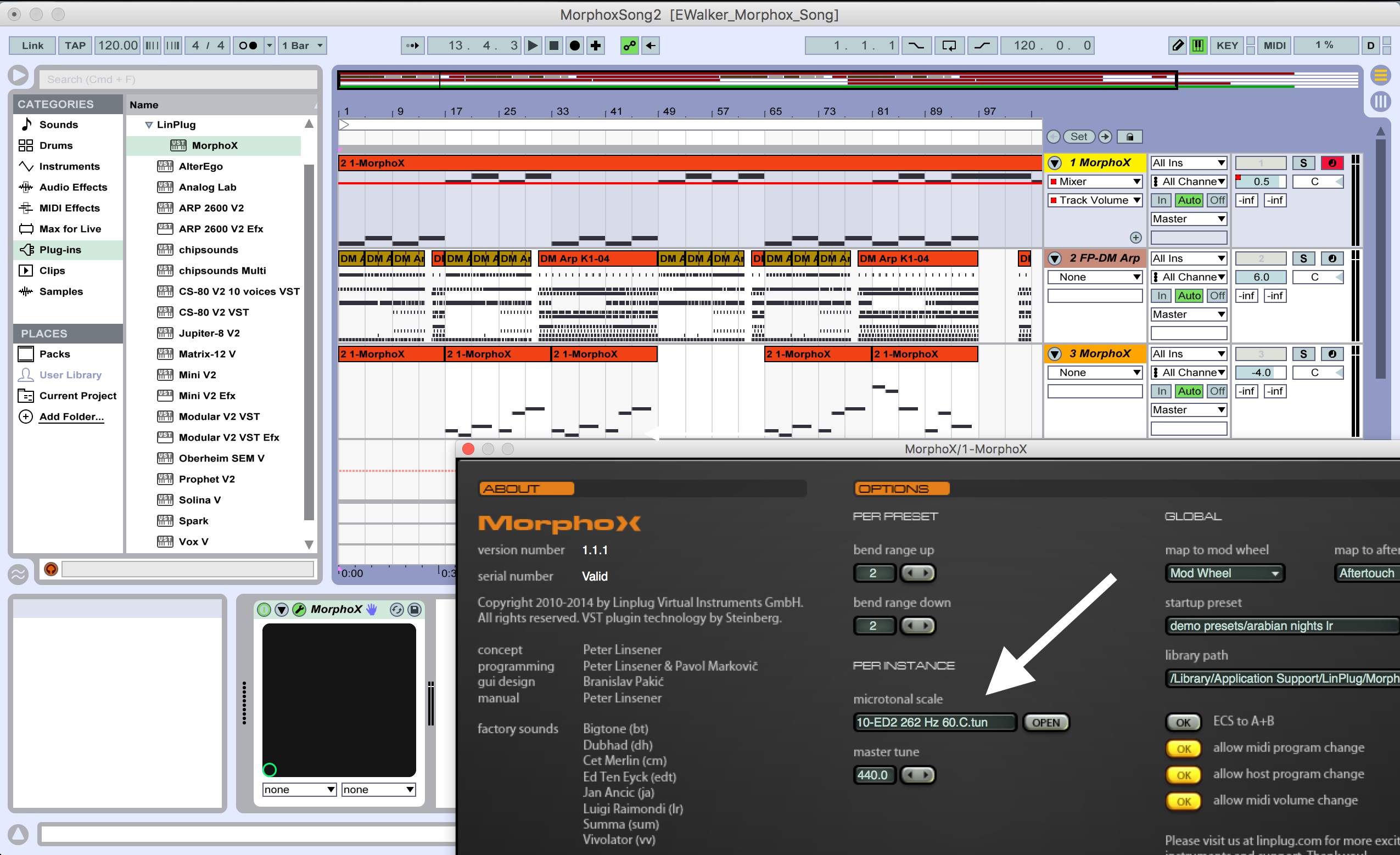 A screenshot of Ableton Live