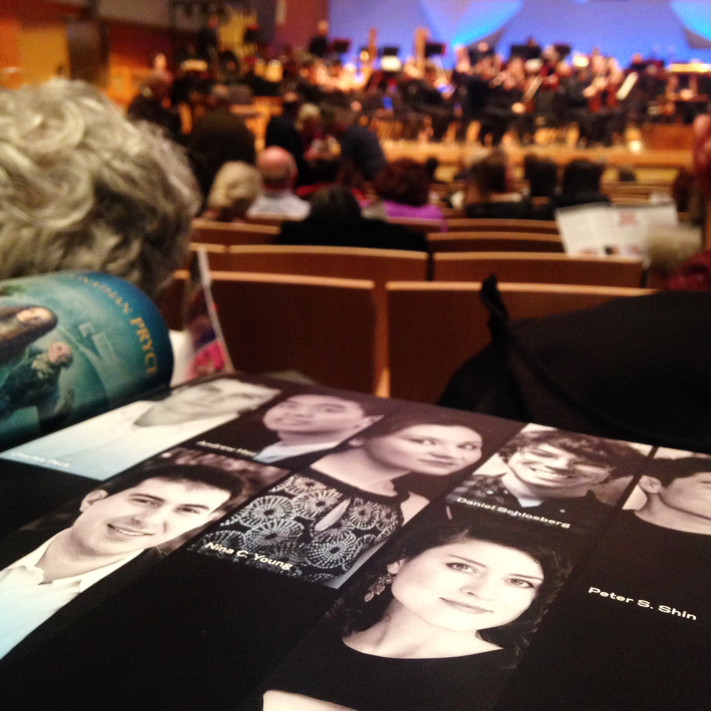 An open program for the Minnesota Orchestra Composer Institute showing photos of the seven composers featured in November 2017.