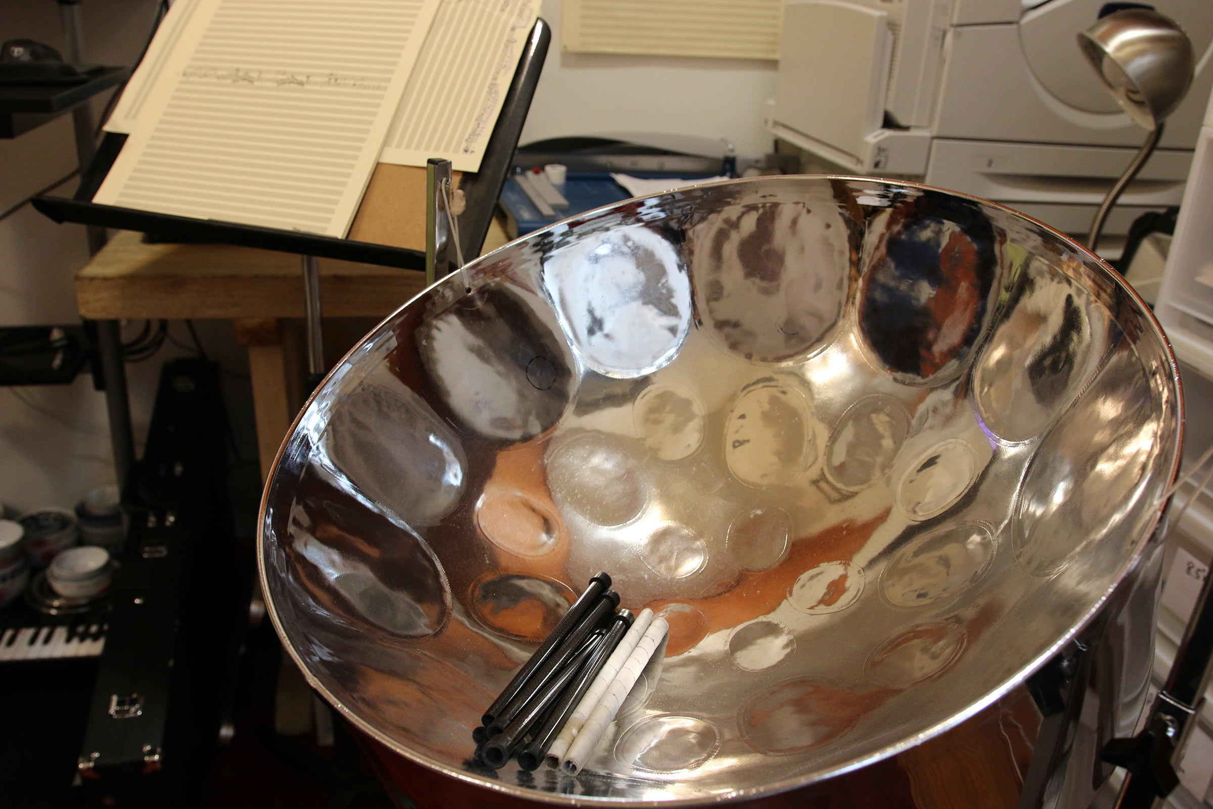 Andy Akiho's Spiderweb fourth and fifth lead steel pan