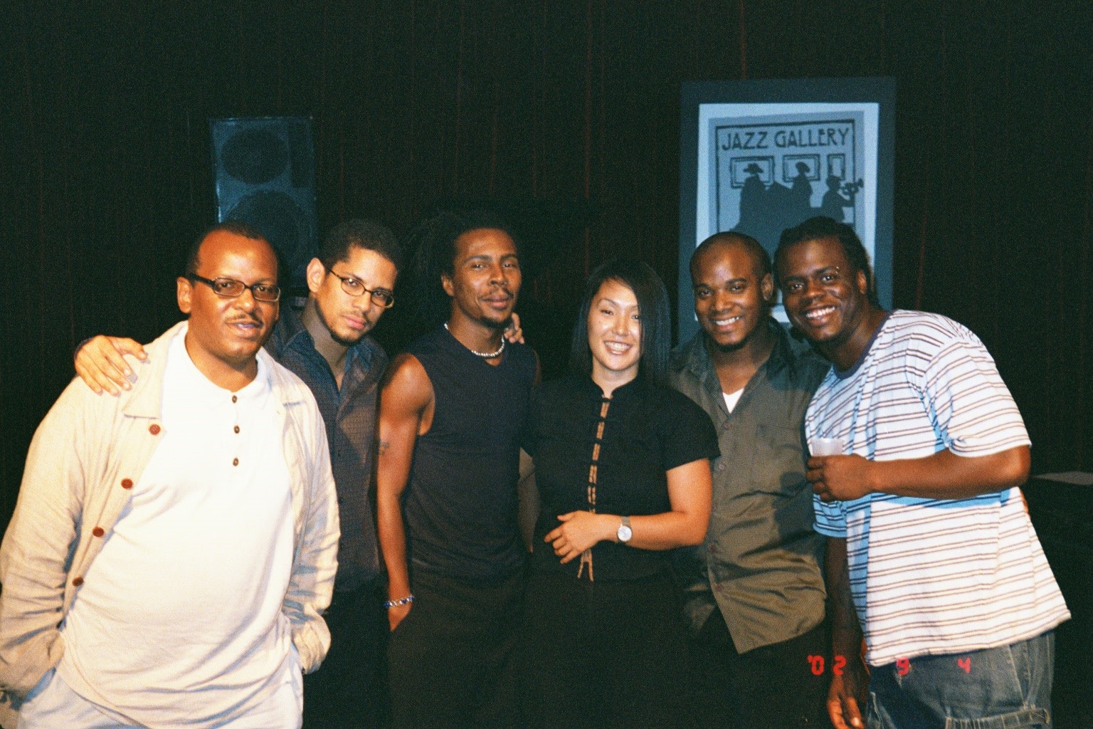 From left to right: Pianist Stephen Scott (piano), Cuban trumpeter Yasek Manzano, Roy Hargove, Rio Sakairi, bassist Tarus Mateen, and drummer Greg Hutchinson