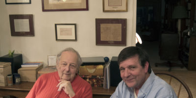 André Previn and David Fetherolf in Previn's home 