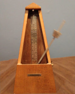 A metronome in motion