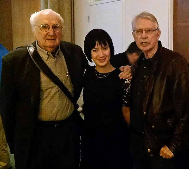 Mario Davidovsky and Miranda Cuckson with John Harbison