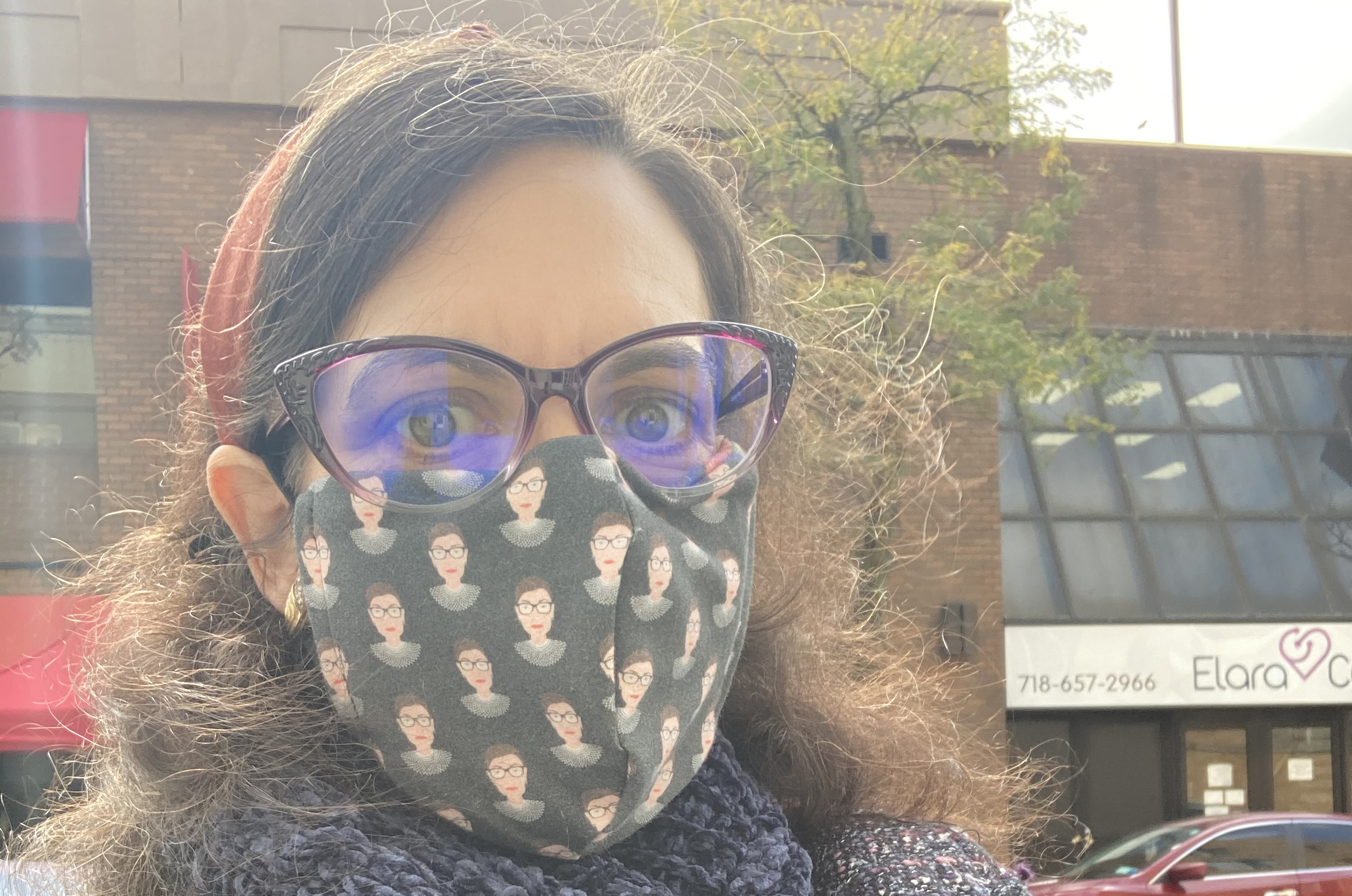 A masked Dalit in Forest Hills (October 2020)