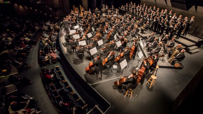 orchestra in a concert hall