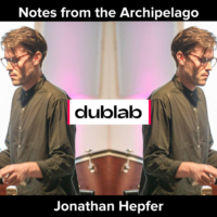 NMBx dublab co-branded web header showing Jonathan Hepfer playing mallet percussion