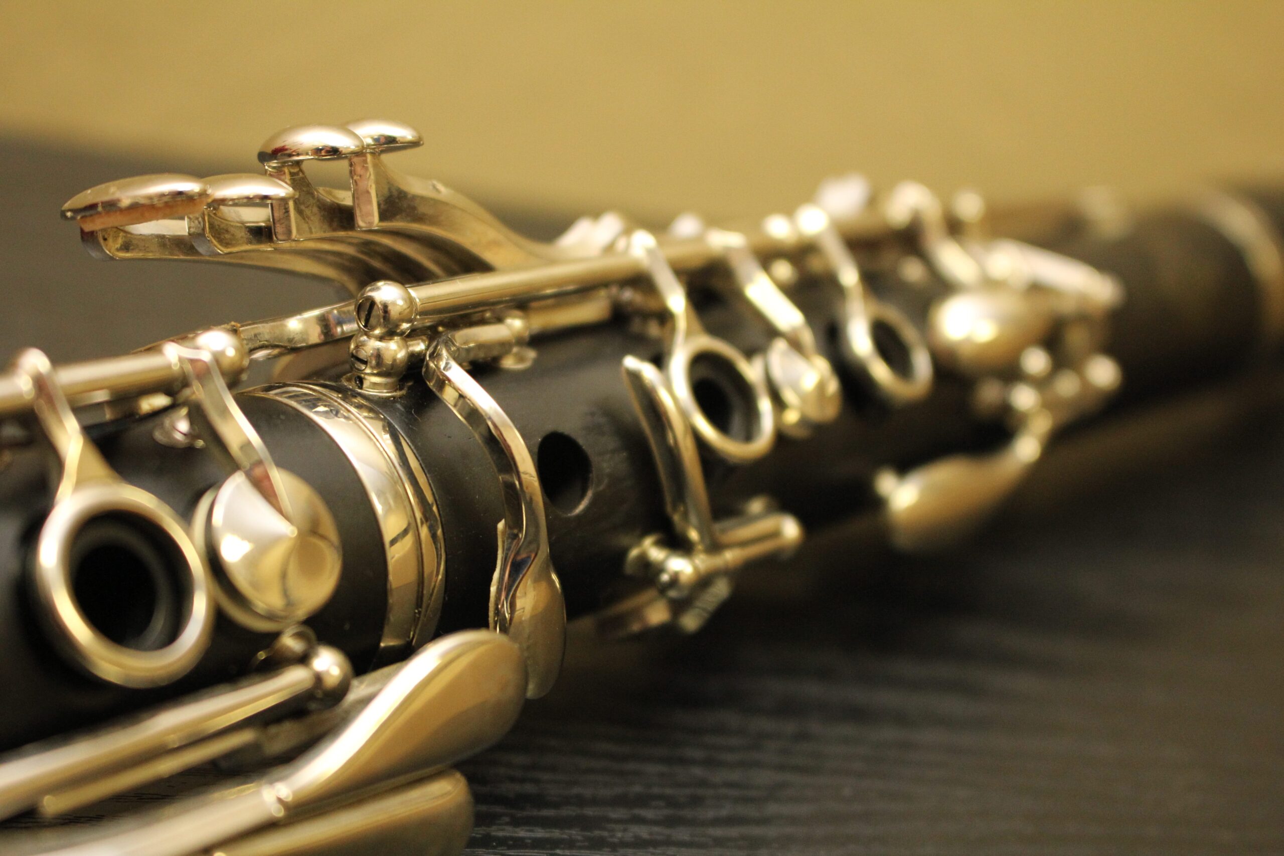 A close up of a clarinet